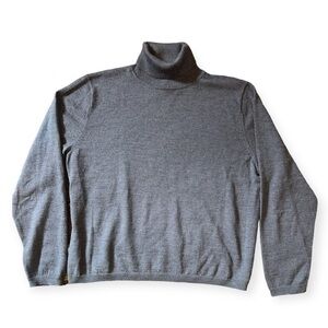 Pendleton Women's Raglan Merino Wool Turtleneck Sweater XL Gray. EUC
